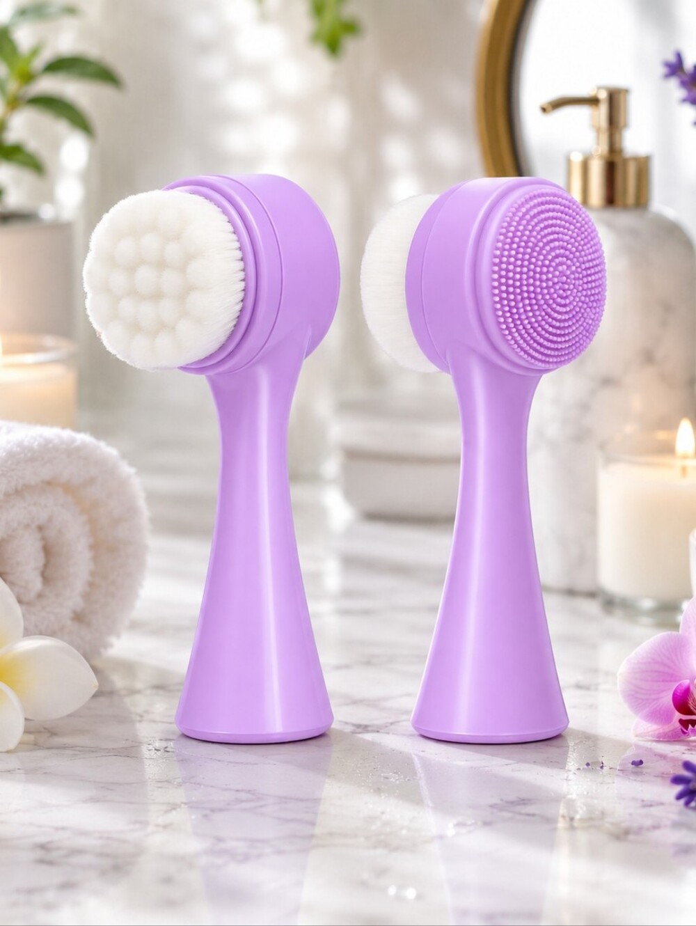 DUO ENDED FACIAL BRUSH 1-PIECE